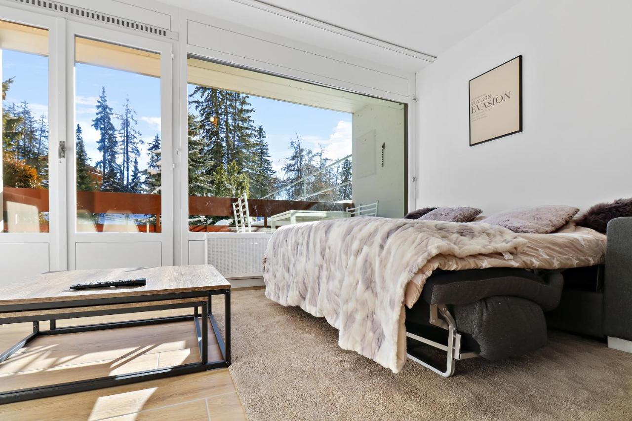 Appartement Cosy Et Renove Au Coeur De La Station Crans-Montana Kültér fotó